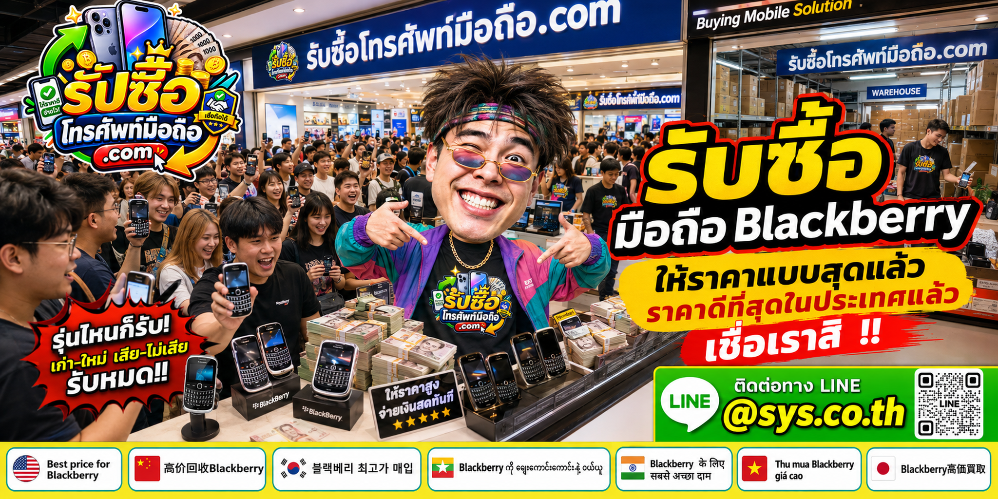 รับซื้อ มือถือ BlackBerry โดย รับซื้อโทรศัพท์มือถือ.com ติดต่อ LINE @sys.co.th