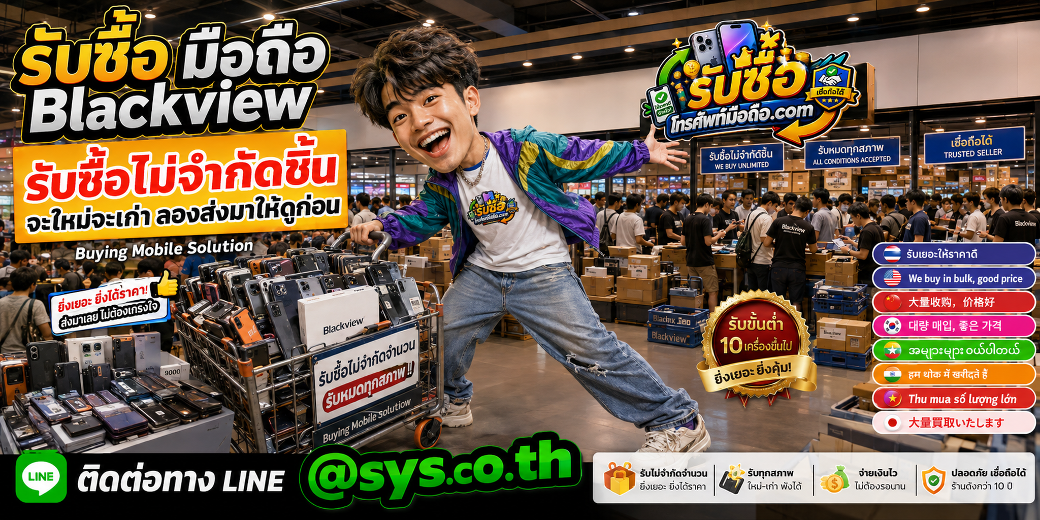 รับซื้อ มือถือ Blackview หลายรุ่น หลายสภาพ และติดต่อ LINE @sys.co.th