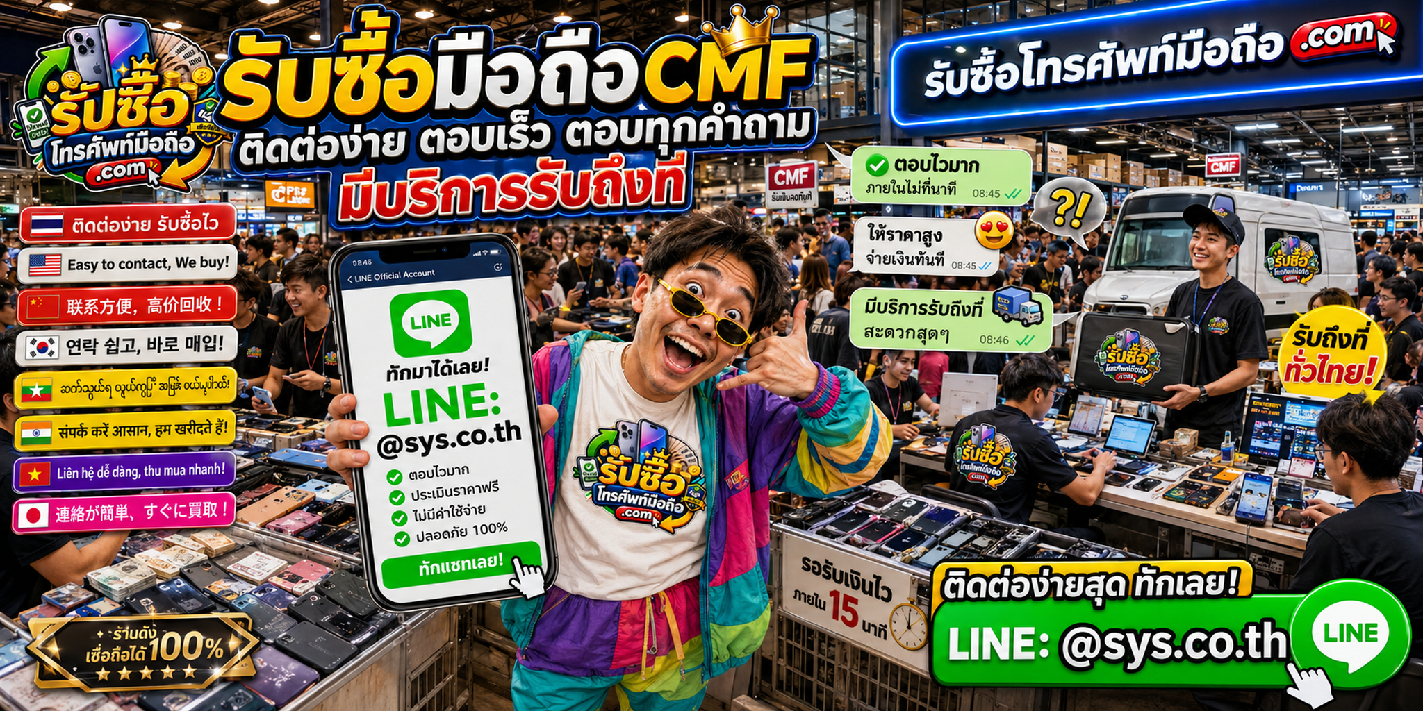 ติดต่อรับซื้อมือถือ CMF ผ่าน LINE @sys.co.th