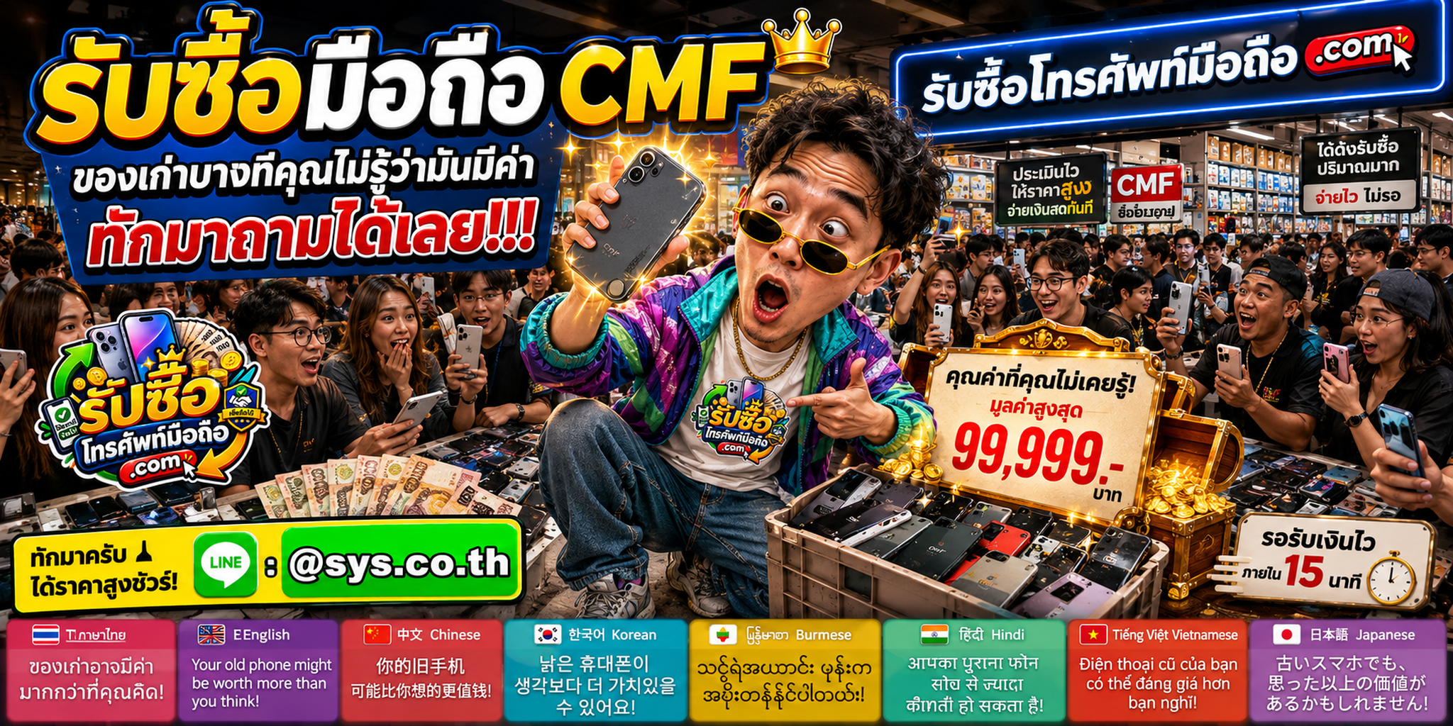 บรรยากาศโกดังไอทีรับซื้อมือถือ CMF และทีมงานตรวจประเมินเครื่อง
