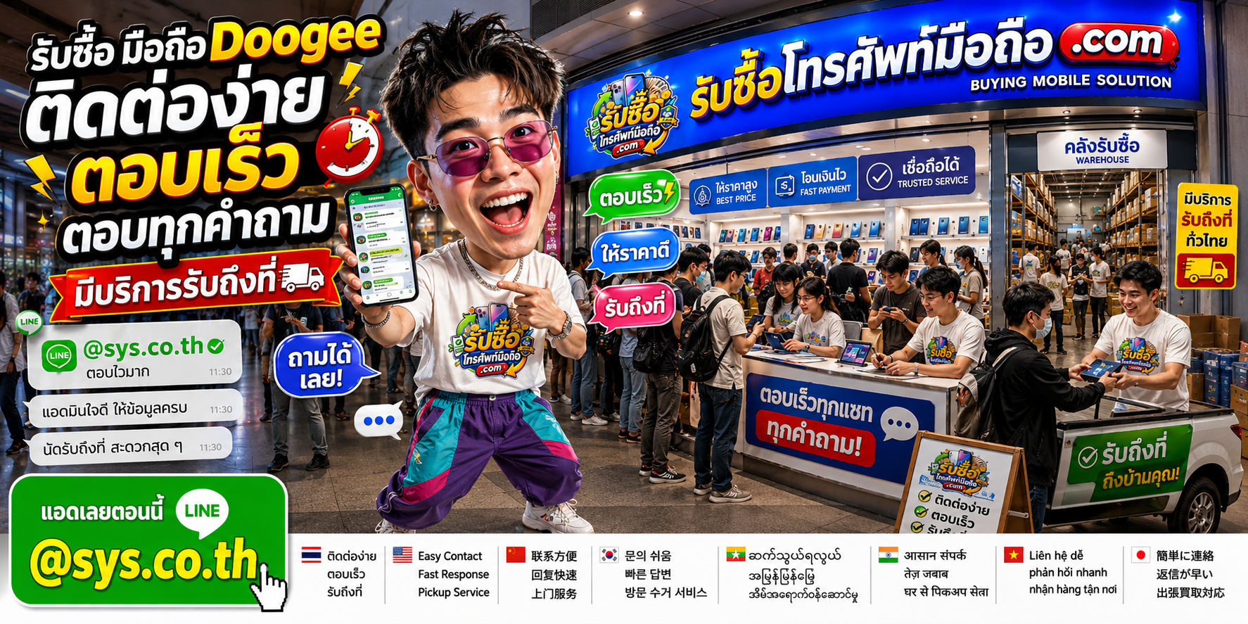 ติดต่อรับซื้อ มือถือ Doogee ผ่าน LINE @sys.co.th