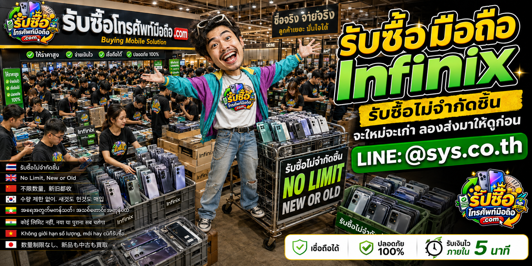 รับซื้อ มือถือ Infinix ไม่จำกัดซีรีส์ สอบถามประเมินผ่าน LINE @sys.co.th