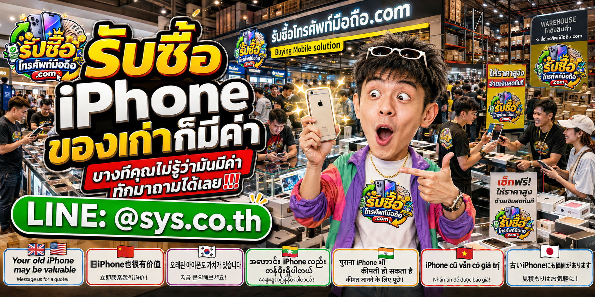 บรรยากาศโกดังไอทีและจุดรับซื้อ iPhone พร้อมทีมงานตรวจประเมิน