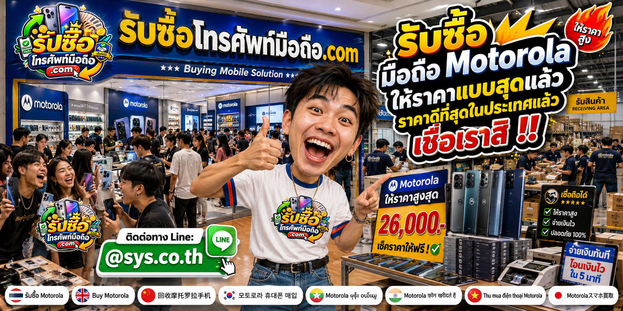 รับซื้อ มือถือ Motorola กับ รับซื้อโทรศัพท์มือถือ.com ติดต่อ LINE @sys.co.th