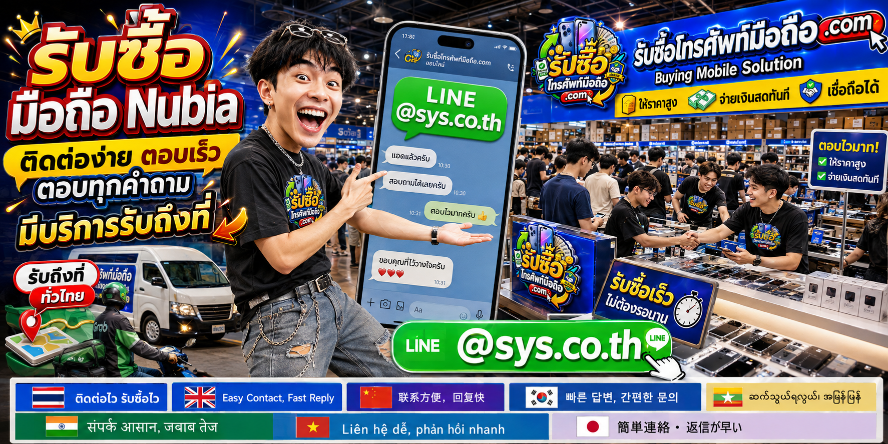 ติดต่อรับซื้อ มือถือ Nubia ผ่าน LINE @sys.co.th