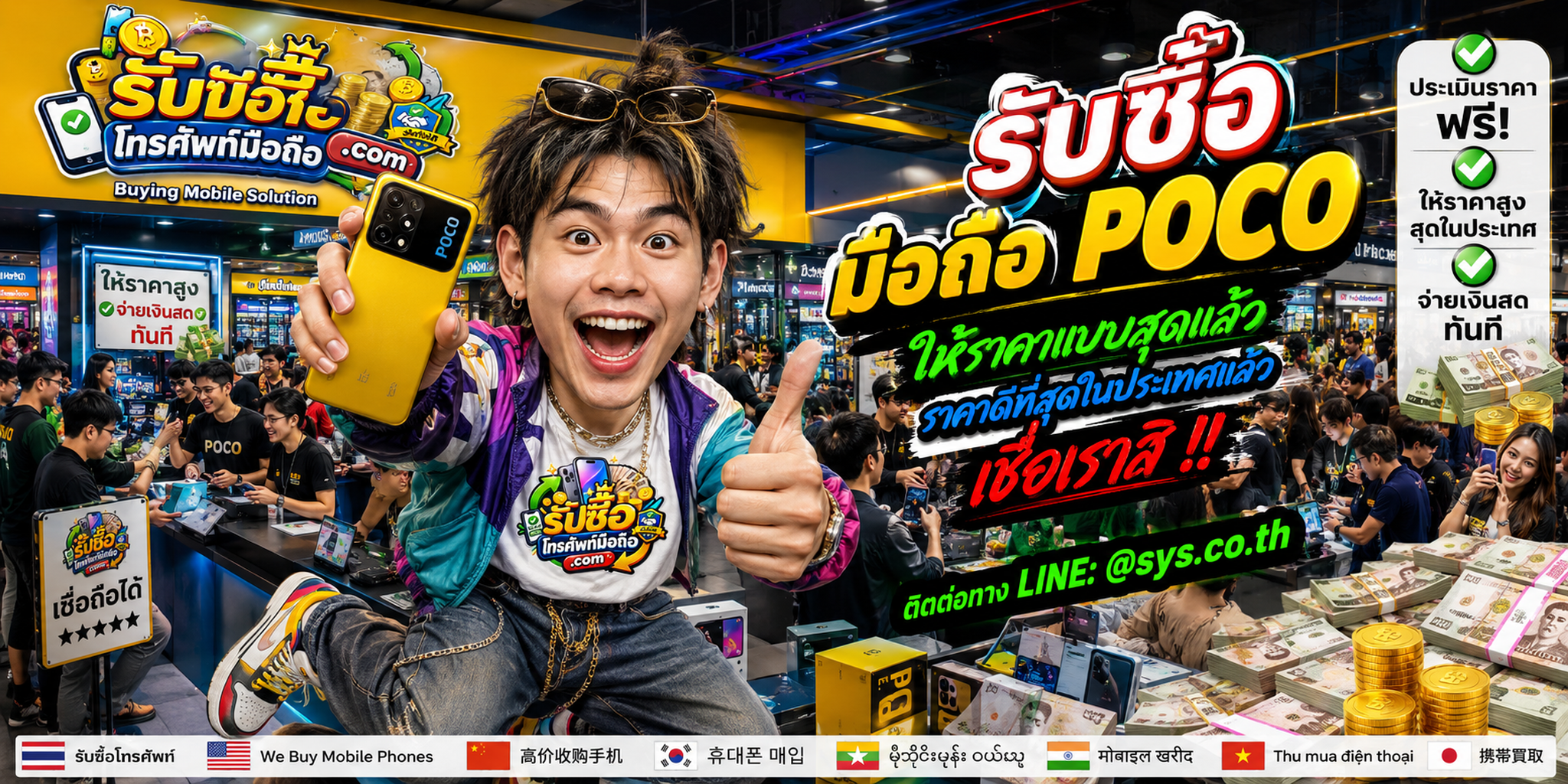 รับซื้อมือถือ POCO มือสอง เก่า ตกรุ่น ราคาดี พร้อมติดต่อ LINE @sys.co.th