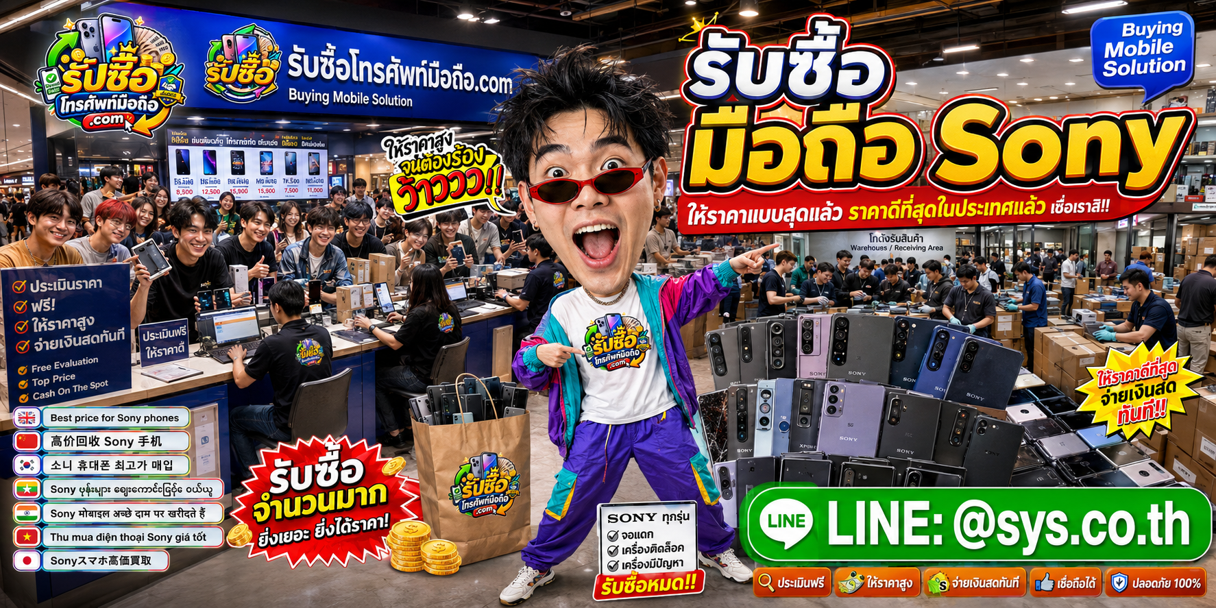 รับซื้อ มือถือ Sony และ Sony Xperia โดย รับซื้อโทรศัพท์มือถือ.com ติดต่อ LINE @sys.co.th