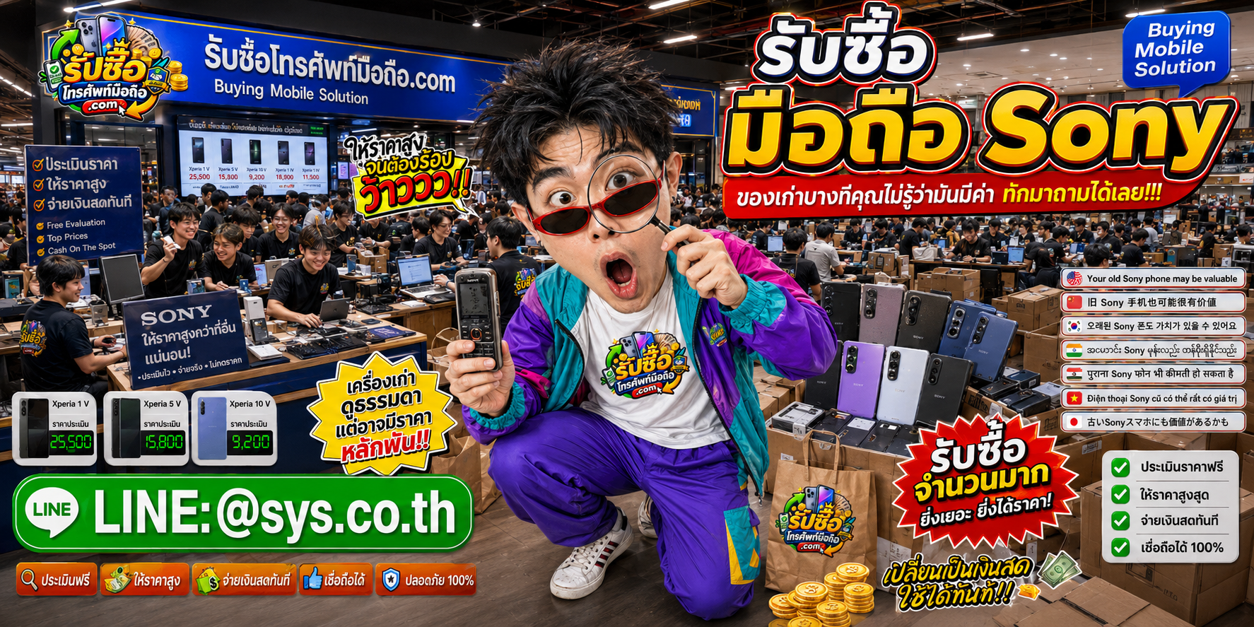 บรรยากาศโกดังไอทีและจุดรับซื้อ มือถือ Sony Xperia พร้อมทีมงานตรวจประเมิน