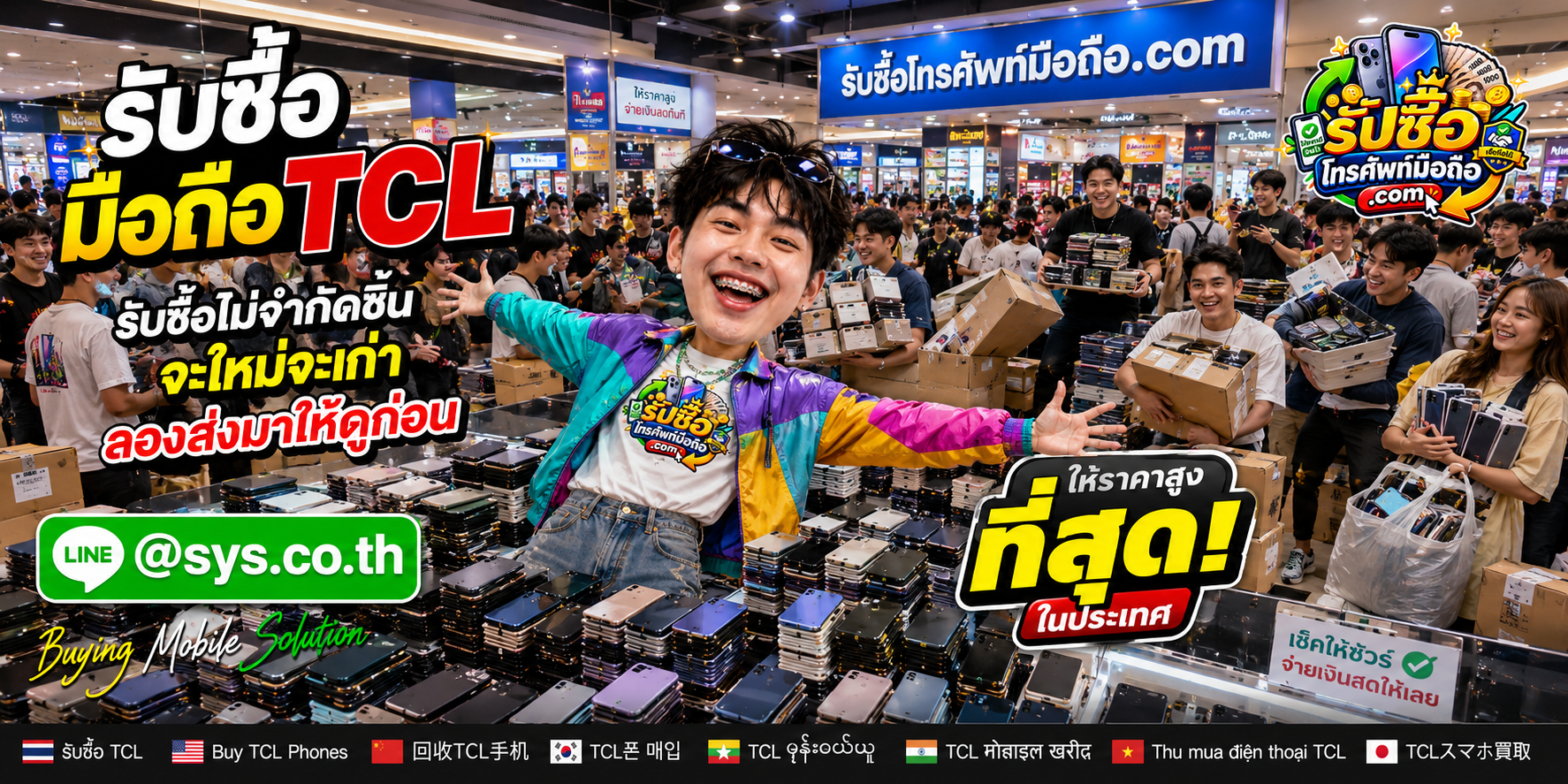 รับซื้อ มือถือ TCL หลายรุ่น ประเมินจากสภาพจริง และติดต่อ LINE @sys.co.th