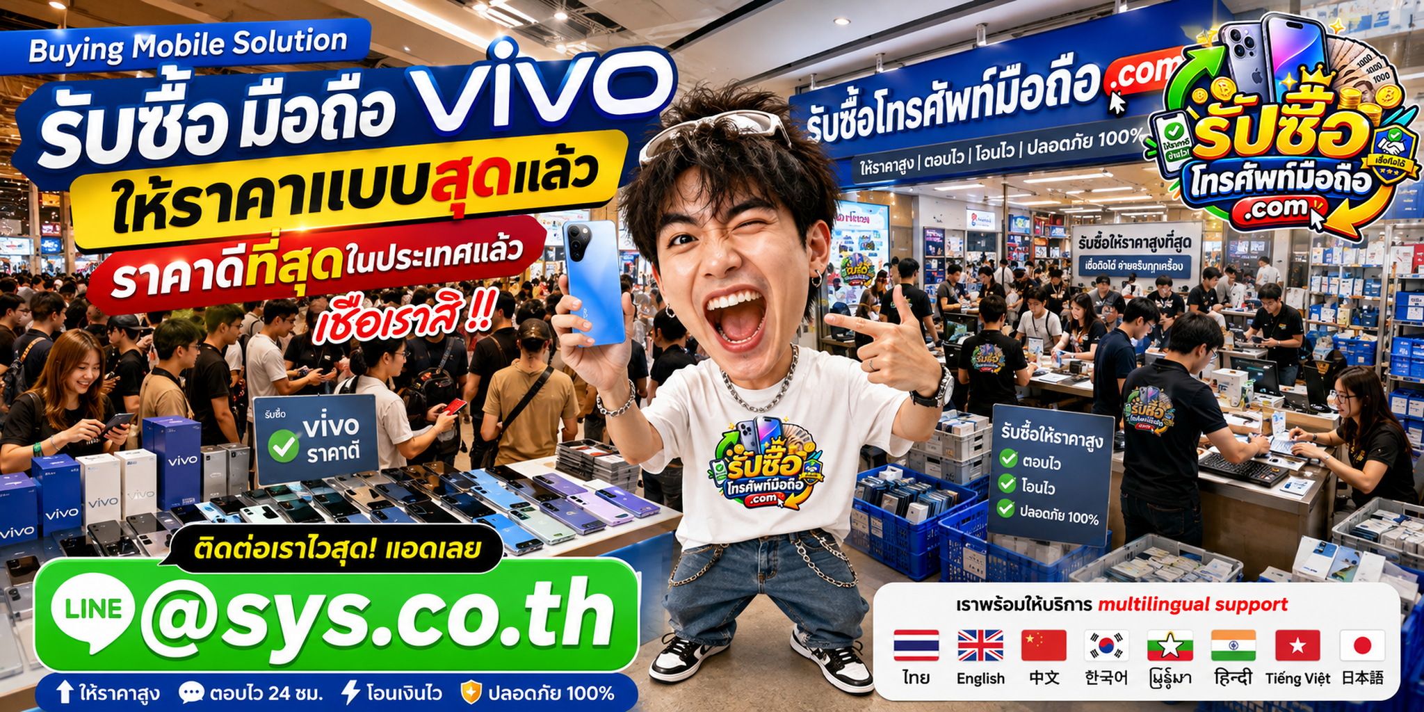 รับซื้อ มือถือ vivo กับ รับซื้อโทรศัพท์มือถือ.com ติดต่อ LINE @sys.co.th