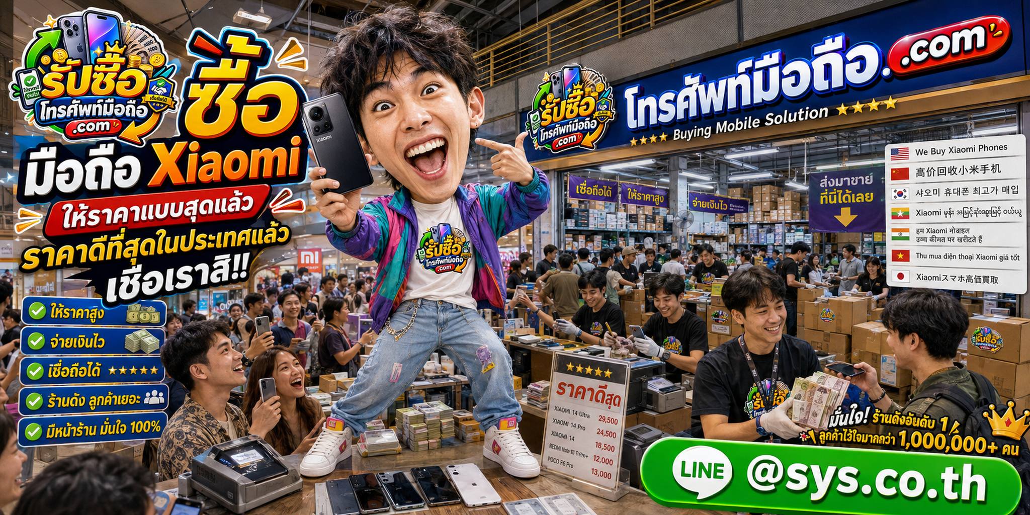 รับซื้อ มือถือ Xiaomi มือสอง เก่า ตกรุ่น ราคาดี ถึงที่ ติดต่อ LINE @sys.co.th