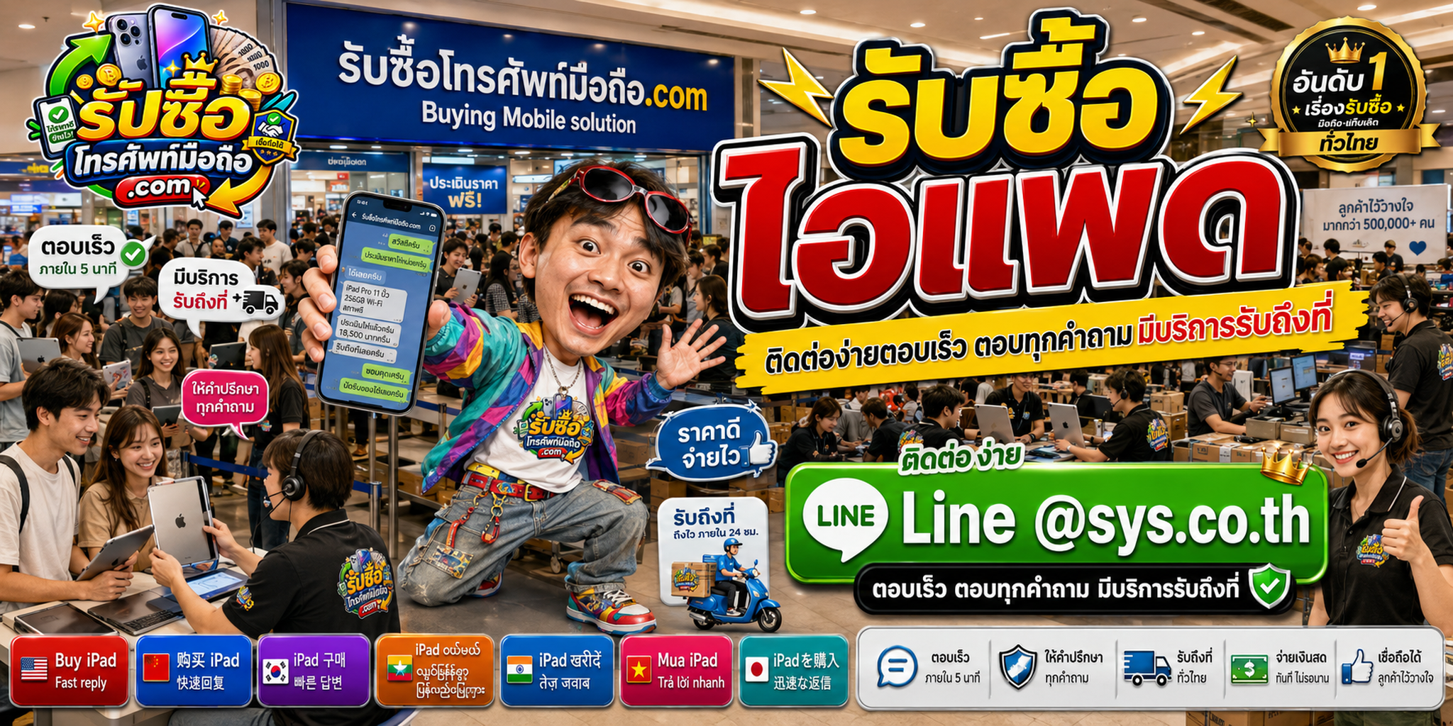 ติดต่อรับซื้อ iPad และประเมินราคา iPad มือสองผ่าน LINE @sys.co.th